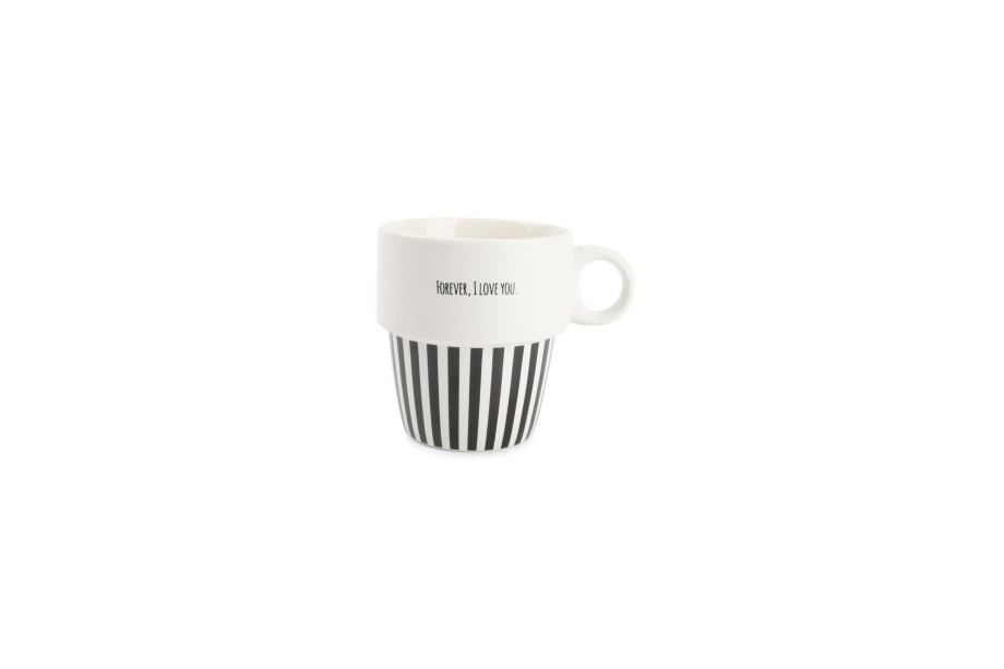 Coffee & Tea ONA | Cup 26Cl Stripes Amor White