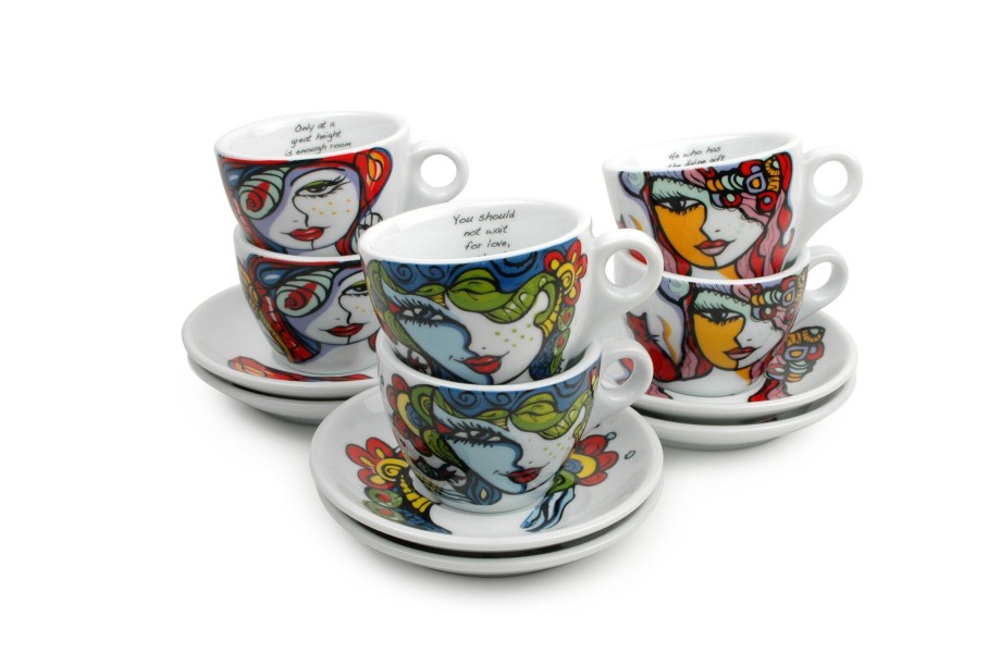 Coffee & Tea ONA | Cup 16Cl + Saucer Josien Broeren - Set/6 White