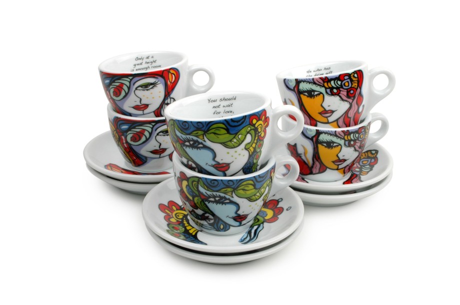 Coffee & Tea ONA | Cup 16Cl + Saucer Josien Broeren - Set/6 White