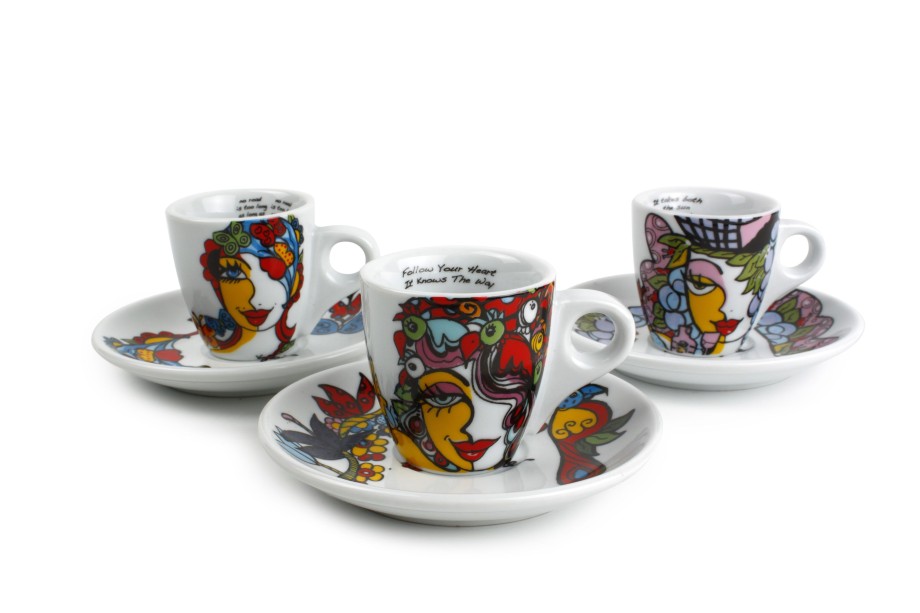 Coffee & Tea ONA | Mocha Cup 6,5Cl + Saucer Josien Broeren - Set/6 White