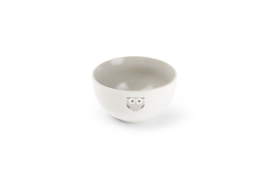 Table & Dining ONA | Bowl 12,5Xh6,5Cm Kids Owl Grey, White