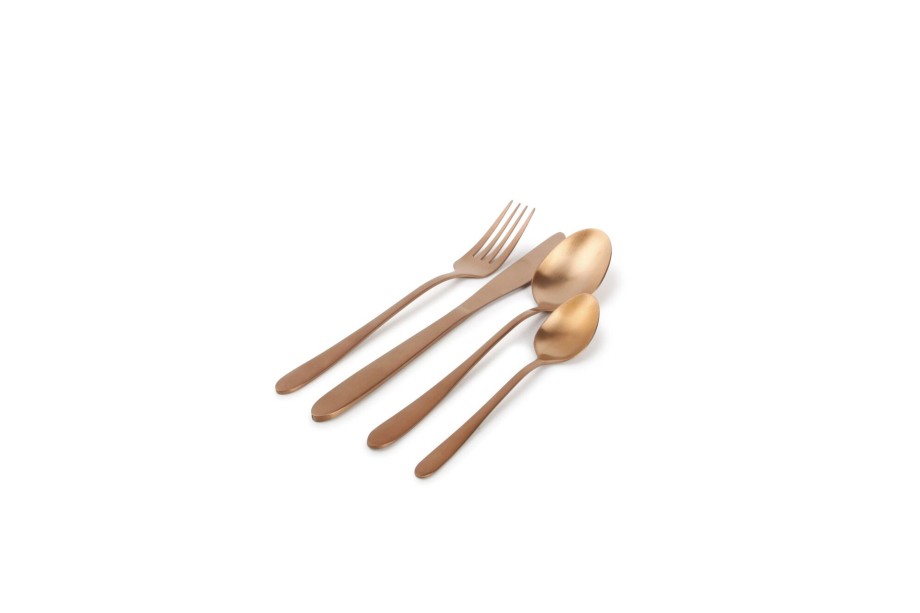 Table & Dining ONA | Cutlery Set 24 Pieces Matte Rose Gold Slim Copper