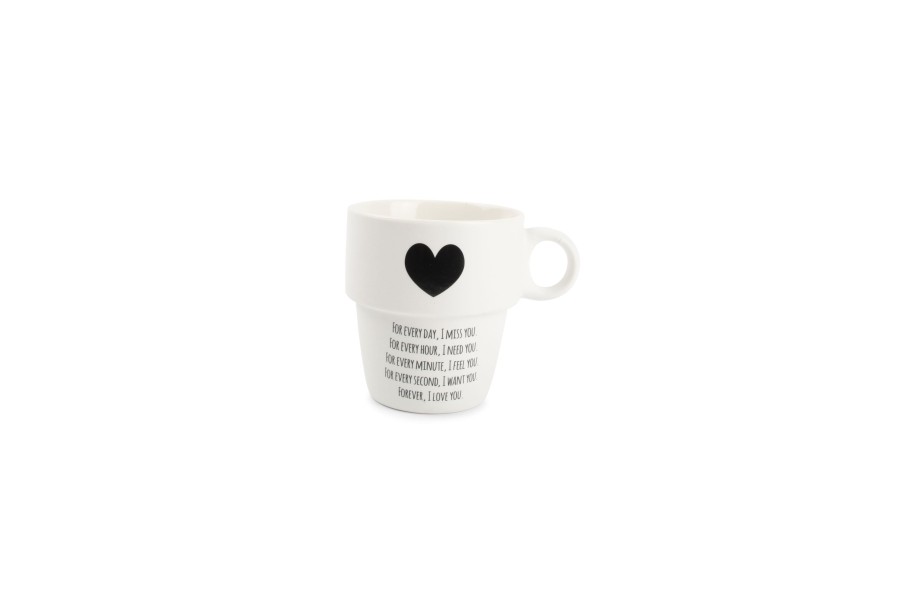 Coffee & Tea ONA | Cup 26Cl Text Amor White